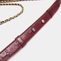 Chanel Gabrielle Pink Wine Leather Shoulder Bag
