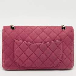Pre Owned Chanel Red Quilted Nubuck Leather 227 Reissue 2.55 Flap Bag