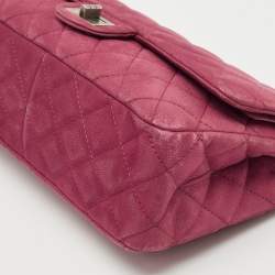 Pre Owned Chanel Red Quilted Nubuck Leather 227 Reissue 2.55 Flap Bag