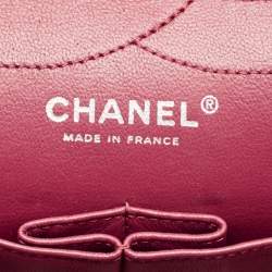 Pre Owned Chanel Red Quilted Nubuck Leather 227 Reissue 2.55 Flap Bag