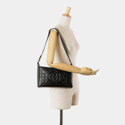 Pre Owned Chanel Black CC Choco Bar Lambskin Shoulder Bag