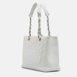 Chanel White Caviar Grand Shopping Tote