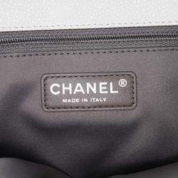 Chanel White Caviar Grand Shopping Tote