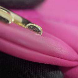 Pre Owned Chanel Pink Small Lambskin Elegant Chain Single Flap