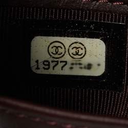 Pre Owned Chanel Burgundy Quilted Caviar Leather L Yen Wallet