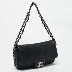 Chanel Black Quilted Leather Modern Chain Flap Bag