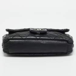 Chanel Black Quilted Leather Modern Chain Flap Bag
