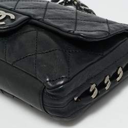 Chanel Black Quilted Leather Modern Chain Flap Bag
