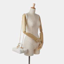 Chanel White Métiers d'Art CC Quilted Lambskin Box with Top Handle Bag