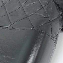 Chanel Gabrielle Black Leather Shoulder Bag