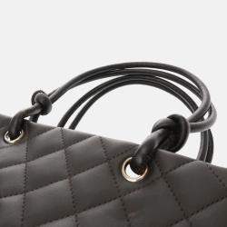 Chanel Cambon Ligne Brown Lambskin Enamel Tote Bag