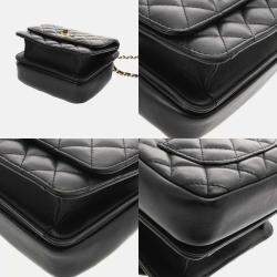 Chanel Mini Quilted Black Lambskin Chain Shoulder Bag