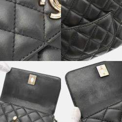 Chanel Mini Quilted Black Lambskin Chain Shoulder Bag