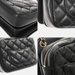 Chanel Mini Quilted Black Lambskin Chain Shoulder Bag