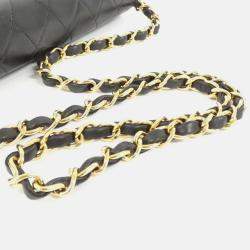 Pre Owned Chanel CC Flap Black Leather Shoulder Bag