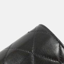 Pre Owned Chanel CC Flap Black Leather Shoulder Bag