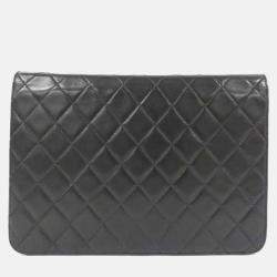 Pre Owned Chanel CC Flap Black Leather Shoulder Bag