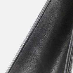 Pre Owned Chanel CC Flap Black Leather Shoulder Bag