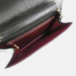 Pre Owned Chanel CC Flap Black Leather Shoulder Bag