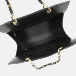 Pre Owned Chanel Timeless Black Leather Lambskin Tote Bag