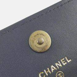 Chanel CC Grey Leather Phone Case