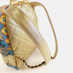 Chanel New York Street Spirit Multicolor Printed Canvas Backpack
