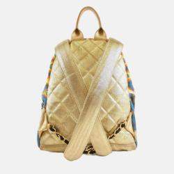 Chanel New York Street Spirit Multicolor Printed Canvas Backpack