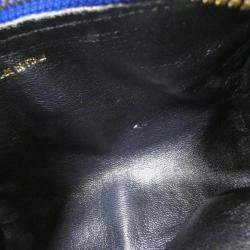 Pre Owned Chanel Tassel CC Blue Quilted Lambskin Leather Barrel Bag