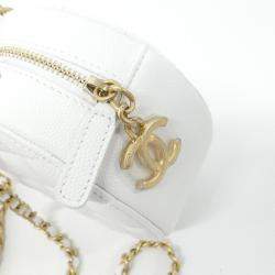 Pre Owned Chanel In The Loop White Leather Shoulder Bag