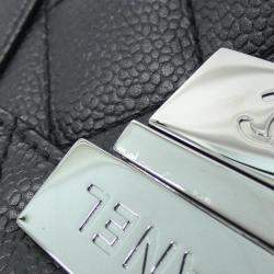 Chanel Accordion Black Leather Shoulder Bag