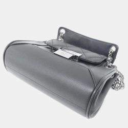 Chanel Accordion Black Leather Shoulder Bag