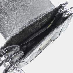 Chanel Accordion Black Leather Shoulder Bag
