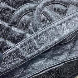 Chanel Timeless CC Black Caviar Leather Shoulder Bag 