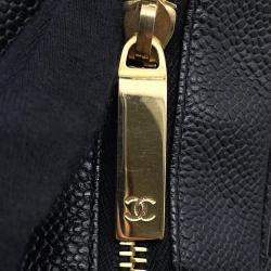 Chanel Timeless CC Black Caviar Leather Shoulder Bag 