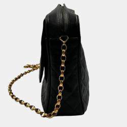 Chanel Caviar Skin Shoulder Bag Ball Chain Turn Lock
