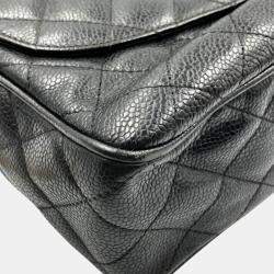 Chanel Caviar Skin Shoulder Bag Ball Chain Turn Lock