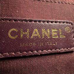 Chanel Shoulder Bag Mademoiselle Leather Navy Gold
