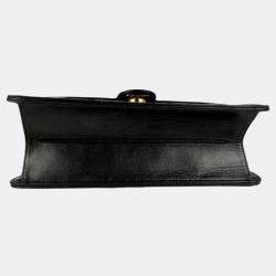 Chanel Shoulder Bag Matelasse Leather Metal Black Gold