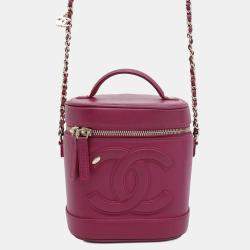 Chanel Chain Shoulder Bag Coco Mark Vanity Lambskin