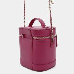 Chanel Chain Shoulder Bag Coco Mark Vanity Lambskin