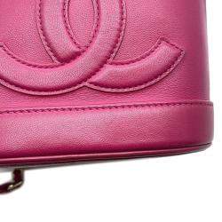 Chanel Chain Shoulder Bag Coco Mark Vanity Lambskin