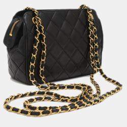 Chanel Quilted CC Black Leather Shoulder Bag
