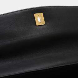 Chanel Matelasse Large Chain Shoulder Bag In Black Lambskin