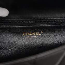 Chanel Matelasse Large Chain Shoulder Bag In Black Lambskin