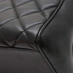 Chanel Matelasse Large Chain Shoulder Bag In Black Lambskin