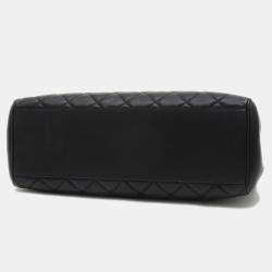 Chanel Matelasse Large Chain Shoulder Bag In Black Lambskin