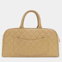 Chanel Beige Boston Bag