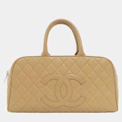 Chanel Beige Boston Bag