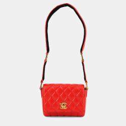 Chanel Mademoiselle Orange Leather Shoulder Bag