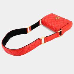 Chanel Mademoiselle Orange Leather Shoulder Bag